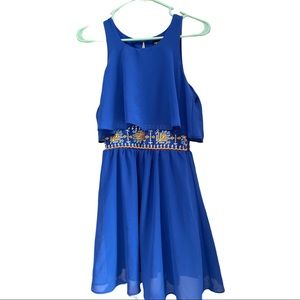 Blue flowy summer dress